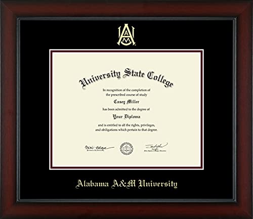 Alabama A&M University - Officially Licensed - Gold Embossed Diploma Frame - Document Size 11" x 8.5"