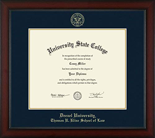 Drexel University Thomas R. Kline School of Law - Officially Licensed - Gold Embossed Diploma Frame - Document Size 17" x 14"