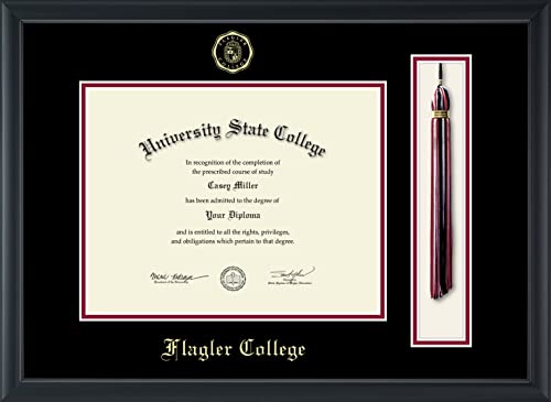 Flagler College - Officially Licensed - Gold Embossed Tassel Diploma Frame - Document Size 11" x 8.5"