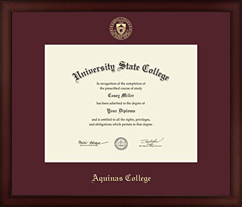 Aquinas College in Michigan - Officially Licensed - Gold Embossed Diploma Frame - Document Size 11" x 8.5"