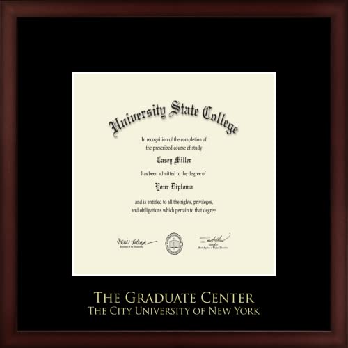 CUNY - The Graduate Center - Officially Licensed - Gold Embossed Diploma Frame - Document Size 10.33" x 10.33"