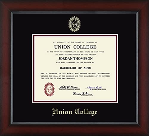 Union College in New York - Officially Licensed - 2016 to Present Bachelor's - Gold Embossed Diploma Frame - Document Size 12" x 9"