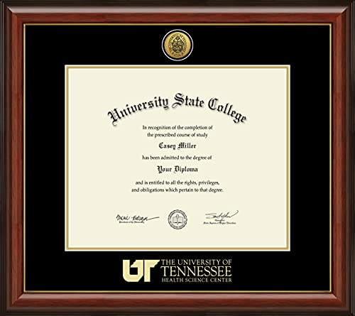 Framerly For The University of Tennessee Health Science Center Memphis - Officially Licensed - Gold Medallion Diploma Frame - Document Size 17" x 14"