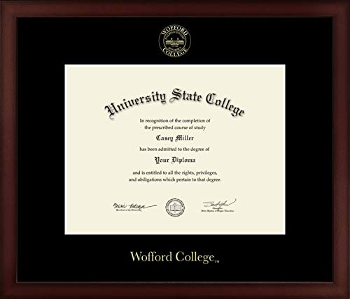 Wofford College - Officially Licensed - Gold Embossed Diploma Frame - Document Size 11" x 8.5"