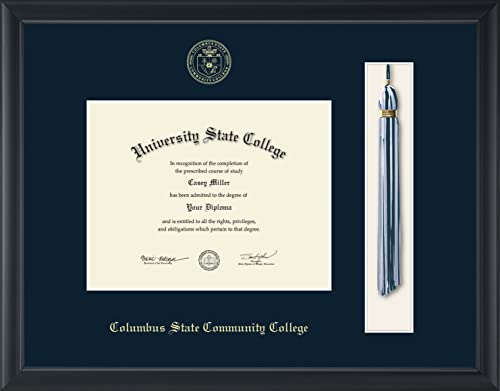 Columbus State Community College - Officially Licensed - Gold Embossed Tassel Diploma Frame - Document Size 9" x 7"