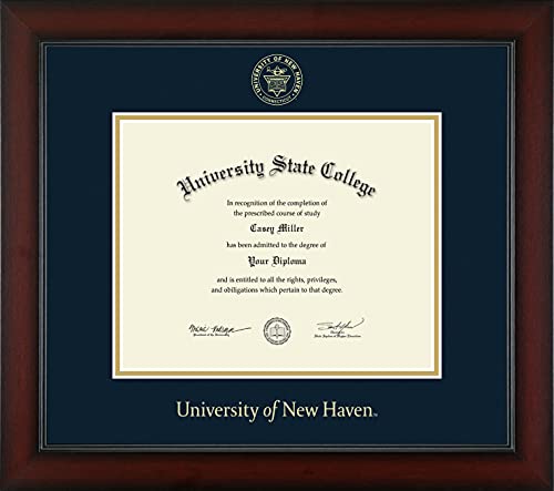 University of New Haven - Officially Licensed - Gold Embossed Diploma Frame - Document Size 10" x 8"