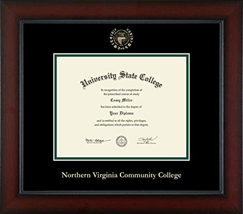 Northern Virginia Community College - Officially Licensed - Gold Embossed Diploma Frame - Document Size 9" x 7"