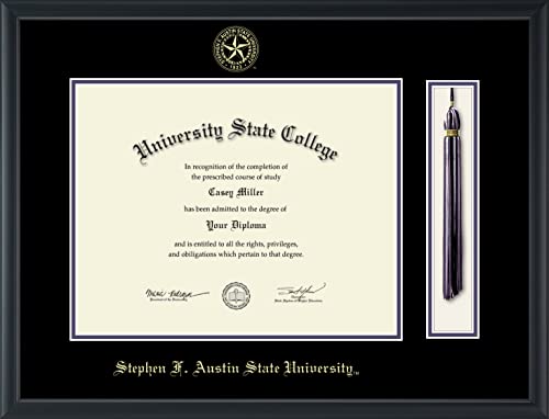 Stephen F. Austin State University - Officially Licensed - Gold Embossed Tassel Diploma Frame - Document Size 14" x 11"