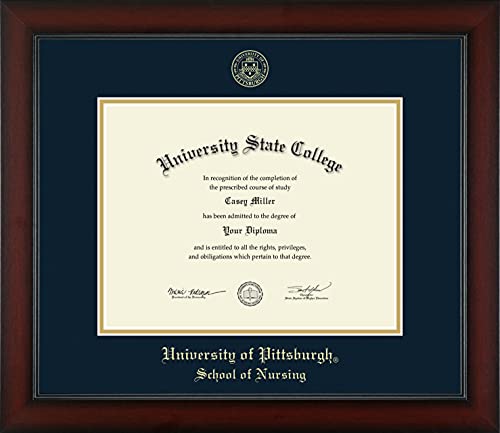 University of Pittsburgh School of Nursing - Officially Licensed - Gold Embossed Diploma Frame - Document Size 11" x 8.5"