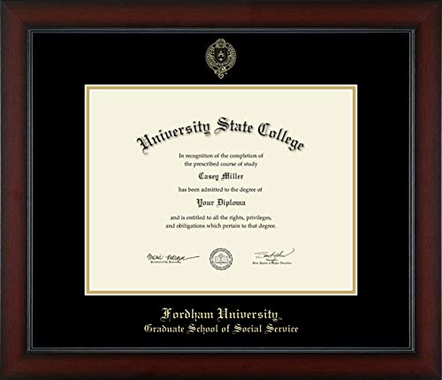 Fordham University Graduate School of Social Service - Officially Licensed - Gold Embossed Diploma Frame - Document Size 13" x 10"