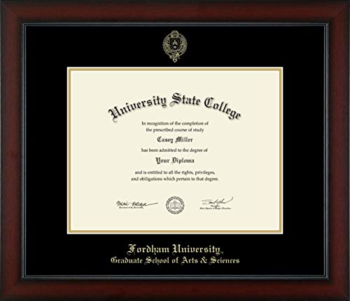 Fordham University Graduate School of Arts & Sciences - Officially Licensed - Gold Embossed Diploma Frame - Document Size 13" x 10"