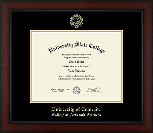 University of Colorado College of Arts and Sciences - Officially Licensed - Gold Embossed Diploma Frame - Document Size 11" x 8.5"