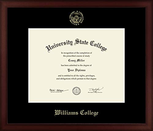 Williams College - Officially Licensed - Gold Embossed Diploma Frame - Document Size 11" x 8.5"