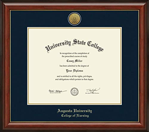 Augusta University College of Nursing - Officially Licensed - Gold Medallion Diploma Frame - Document Size 17" x 14"