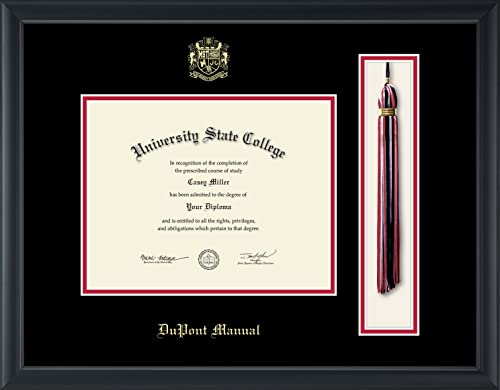 duPont Manual High School in Kentucky - Officially Licensed - Gold Embossed Tassel Diploma Frame - Document Size 9" x 7"