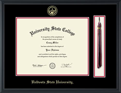 Valdosta State University - Officially Licensed - Gold Embossed Tassel Diploma Frame - Document Size 15" x 12"