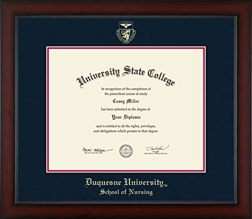 Duquesne University School of Nursing - Officially Licensed - PhD - Gold Embossed Diploma Frame - Document Size 14" x 11"