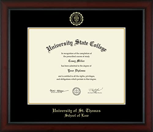 University of St. Thomas School of Law - Officially Licensed - Gold Embossed Diploma Frame - Document Size 14" x 11"