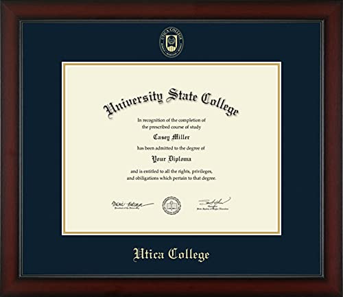 Utica College - Officially Licensed - Pre-August 2017 Master's/PhD - Gold Embossed Diploma Frame - Document Size 14" x 11"