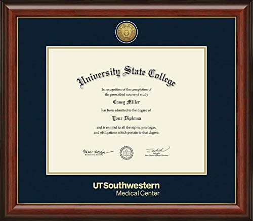 University of Texas Southwestern Medical Center - Officially Licensed - Bachelor's - Gold Medallion Diploma Frame - Document Size 20" x 16"