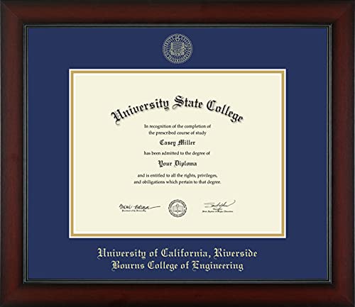 University of California Riverside Bourns College of Engineering - Officially Licensed - Gold Embossed Diploma Frame - Document Size 11" x 8.5"