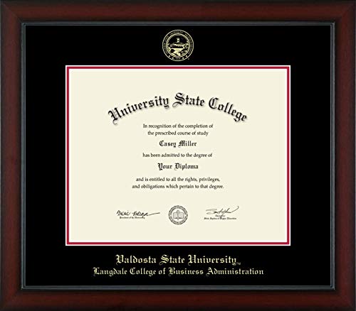 Valdosta State University Langdale College of Business Administration - Officially Licensed - Gold Embossed Diploma Frame - Document Size 15" x 12"