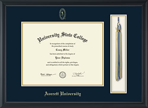 Averett University - Officially Licensed - Gold Embossed Tassel Diploma Frame - Document Size 11" x 8.5"