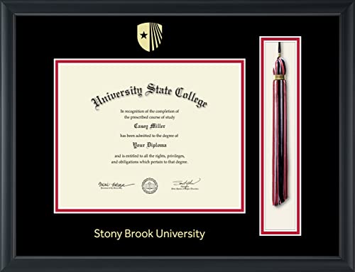 Stony Brook University - Officially Licensed - Gold Embossed Tassel Diploma Frame - Document Size 10" x 8"