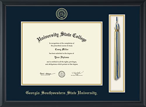 Georgia Southwestern State University - Officially Licensed - Gold Embossed Tassel Diploma Frame - Document Size 11" x 8.5"