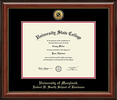 University of Maryland, College Park Robert H. Smith School of Business - Officially Licensed - Gold Medallion Diploma Frame - Document Size 17" x 13"