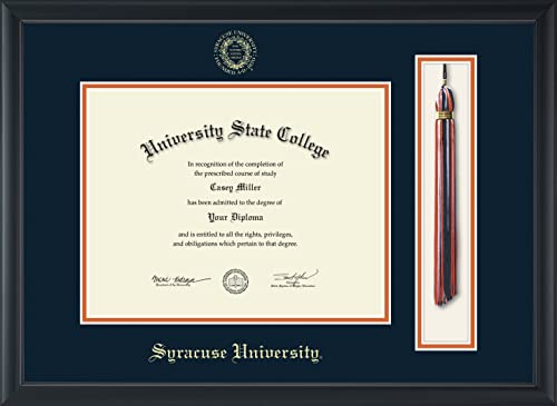 Syracuse University - Officially Licensed - Gold Embossed Tassel Diploma Frame - Document Size 11" x 8.5"