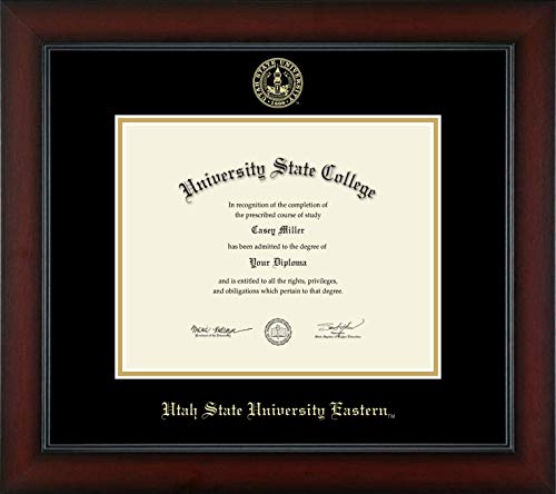 Utah State University Eastern - Officially Licensed - Gold Embossed Diploma Frame - Document Size 10" x 8"