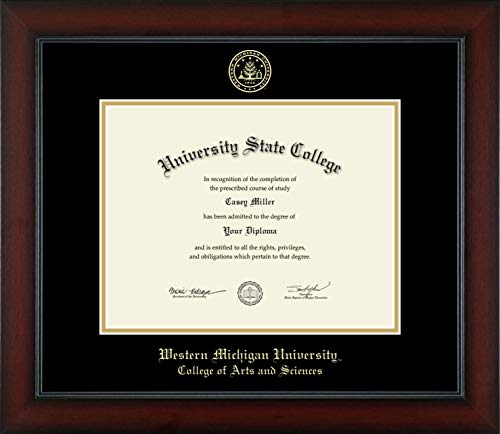 Western Michigan University College of Arts and Sciences - Officially Licensed - Gold Embossed Diploma Frame - Document Size 11" x 8.5"