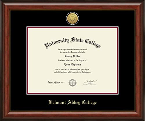 Belmont Abbey College - Officially Licensed - Gold Medallion Diploma Frame - Document Size 19.75" x 14.5"