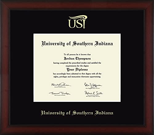 University of Southern Indiana - Officially Licensed - Gold Embossed Diploma Frame - Document Size 11" x 8.5"