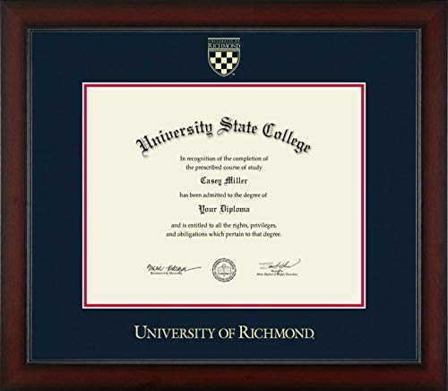 University of Richmond - Officially Licensed - Gold Embossed Diploma Frame - Document Size 14.5" x 11.5"