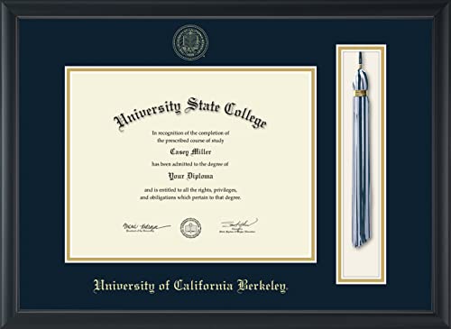 University of California Berkeley - Officially Licensed - Gold Embossed Tassel Diploma Frame - Document Size 11" x 8.5"