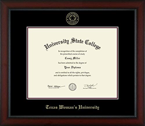 Texas Woman's University - Officially Licensed - Gold Embossed Diploma Frame - Document Size 14" x 11"