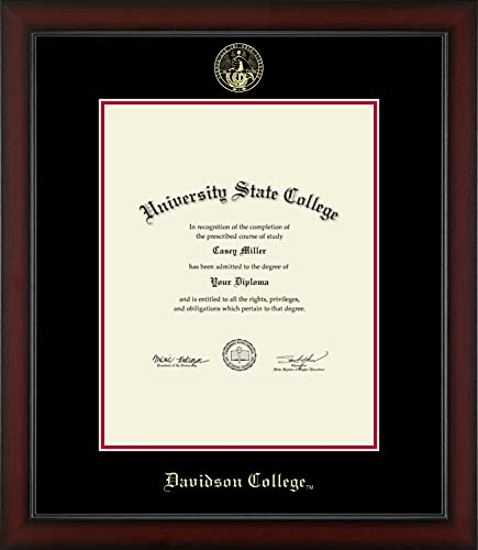 Davidson College - Officially Licensed - Gold Embossed Diploma Frame - Document Size 11.5" x 14.5"