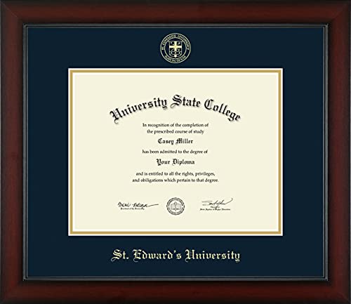 St. Edward's University - Officially Licensed - Bachelor's - Gold Embossed Diploma Frame - Document Size 11" x 8.5"