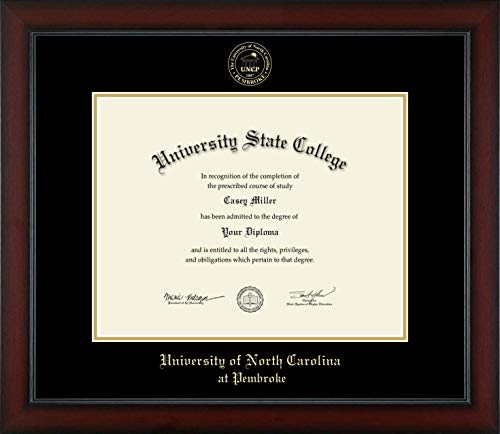 University of North Carolina at Pembroke - Officially Licensed - Master's - Gold Embossed Diploma Frame - Document Size 14" x 11"