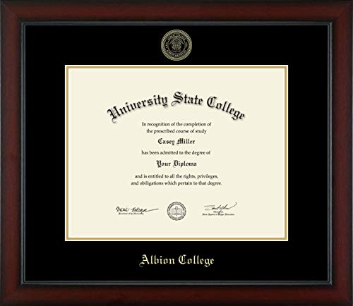 Albion College - Officially Licensed - Gold Embossed Diploma Frame - Document Size 14" x 11"