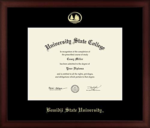 Bemidji State University - Officially Licensed - Gold Embossed Diploma Frame - Document Size 11" x 8.5"