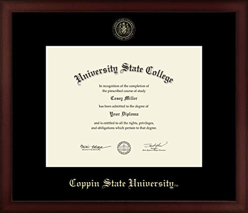 Coppin State University - Officially Licensed - Bachelor's - Gold Embossed Diploma Frame - Document Size 11" x 8.5"