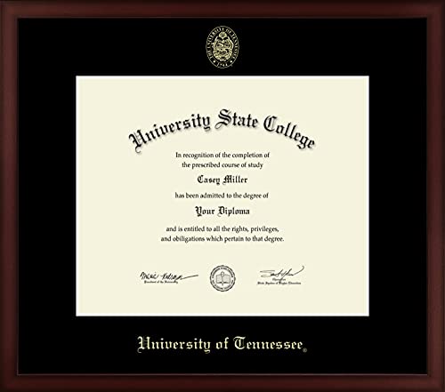 The University of Tennessee Knoxville - Officially Licensed - Gold Embossed Diploma Frame - Document Size 17" x 14"