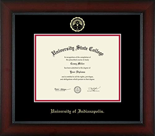 University of Indianapolis - Officially Licensed - Bachelor's/Master's - Gold Embossed Diploma Frame - Document Size 9" x 7"