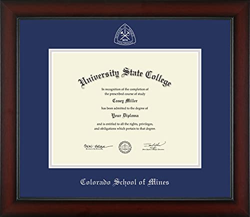 Colorado School of Mines - Officially Licensed - Silver Embossed Diploma Frame - Document Size 11" x 8.5"