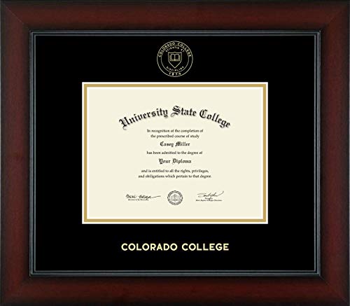 Colorado College - Officially Licensed - Gold Embossed Diploma Frame - Document Size 8" x 6"