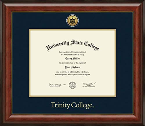 Trinity College - Officially Licensed - Gold Medallion Diploma Frame - Document Size 11" x 8.5"