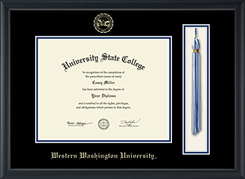 Western Washington University - Officially Licensed - Gold Embossed Tassel Diploma Frame - Document Size 11" x 8.5"